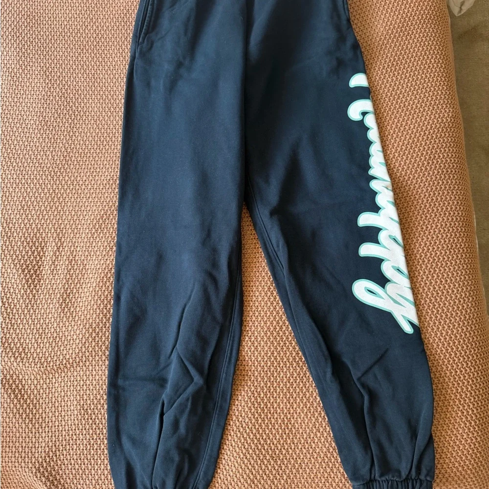 Madhappy Navy Blue Joggers with Script Logo